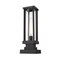 Z-Lite Glenwood 1 Light Outdoor Pier Mounted Fixture, Black & Clear 586PHMS-SQPM-BK - alternate 1